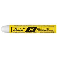 Markal "B" WHITE Dymark Tyre Crayon / Chalk / Paint Stick (Box of 12)
