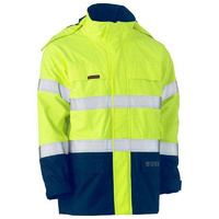 Taped Hi Vis FR Wet Weather Shell Jacket Orange/Navy Size XS