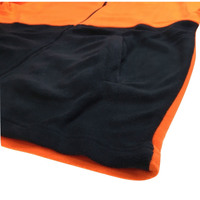 HI VIS POLAR FLEECE Jumper Full Zip Safety Workwear Fleecy Jacket Unisex - Orange - L