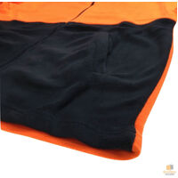 HI VIS POLAR FLEECE Jumper Full Zip Safety Workwear Fleecy Jacket Unisex - Orange - M