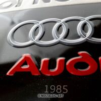 Nostalgic-Art Large Sign Audi Logo Evolution