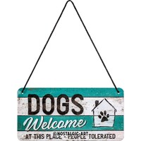 Nostalgic-Art Hanging Sign Dogs Welcome