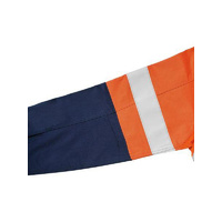 Taped Hi Vis Industrial Cool Vented Shirt Orange/Navy Size S