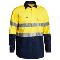 Taped Hi Vis Cool Lightweight Shirt (4X Pack) Orange/Navy Size XS