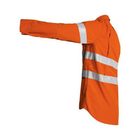 TenCate Tecasafe Plus 580 Taped Hi Vis Lightweight FR Vented Shirt Orange Size XS