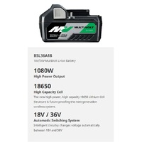 HiKOKI 18V 5.0Ah / 36V 2.5Ah MultiVolt Battery A Slide Li-Ion (Twin Pack) BSL36A18X(TWN)