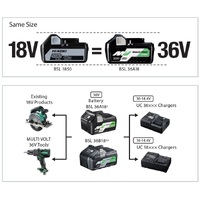 HiKOKI 36V 8.0AH MultiVolt Battery B Slide Li-Ion (372120) BSL36B18