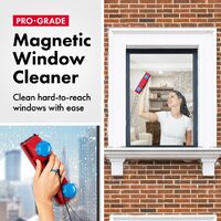 Tyroler BrighTools Glider D-3 Afc (Adjustable Magnetic Force) Magnetic Window Cleaner For Single Or Double Glazed Windows With Window Thickness Of 2-2