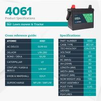 Atomic 12V 30Ah CCA400 Lawn and Garden Battery 4061