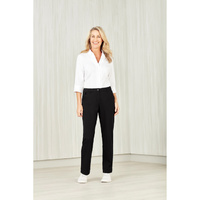 Womens Comfort Waist Straight Leg Pant Size 8 Colour Black