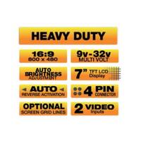 Command 7 Inch Heavy Duty Monitor