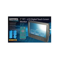 Command 7 Inch TFT LCD Quad Digital Touch Button Monitor with 4 Camera Inputs