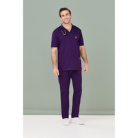 Mens Riley Straight Scrub Pant Size 5XL Colour Purple