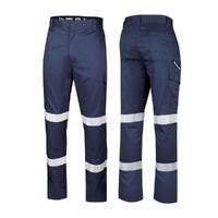 TRu Workwear Midweight Drill Trousers With Biomotion Reflective Tape CT1080T2-NAV-R087