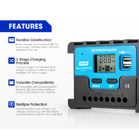 ATEM POWER 20A Solar Charge Controller 12V 24V