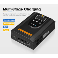 DC MONT 100A MPPT Solar Charge Controller 12/24/36/48V Battery Regulator Bluetooth LiFePO4 Battery Compatible