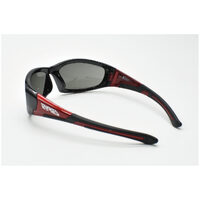 Eyres by Shamir BERCY Shiny Black & Red Frame Grey Lens Safety Glasses