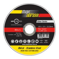Alpha 125 x 2.5mm Silver Series Cutting Disc Bulk GCDSS12525