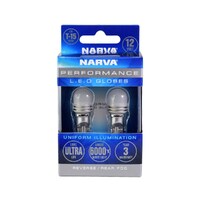 Narva 18226BL 12V T15 Wedge LED Globes 6000K, Twin Pack