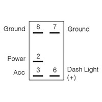 Narva 63254BL 12/24V Sealed Off/On Rocker Switch with Blue LED Illumination