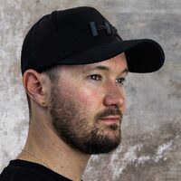 Hardkorr Baseball Cap Snapback, Black Emblem