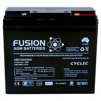 Fusion 12V 22Ah Deep Cycle AGM Battery