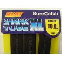 10 Pack - Fishing 10mm Heat Shrink Tubing -Black - 0.5m Tube