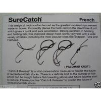 120 x Size 1/0 Surecatch Bronze French Fishing Hooks - 10 Pack Bulk Lot