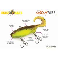 85mm Chasebaits Curly Vibe 2.0 Heavy (23g) Soft Vibe Fishing Lure - Milk Flash