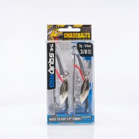 2 Pack of 7gm Chasebait Size 3/0 Squid Rig Assist Hooks For 150mm Ultimate Squid Lures