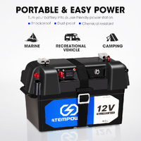 ATEM POWER Battery Box 12V Portable Deep Cycle AGM Universal Large Marine