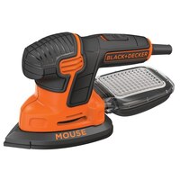 Black+Decker 120W Mouse Sander with 6 Mesh Sheets & Kit Box KA2500K-XE