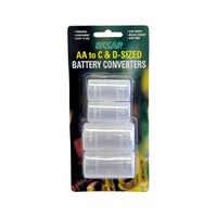 2PK AA TO C & D BATTERY CONVERTERS