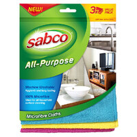 12pc Sabco All Purpose Microfibre Cloths 32 x 32cm