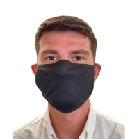 500x Black Cotton Reusable Face Masks