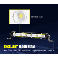 LIGHTFOX Pair 7inch LED Light Bar Super Slim Single Row 12V 24V Work Lamp Offroad 4x4