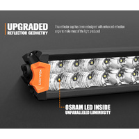 LIGHTFOX 20inch Osram LED Light Bar Slim Dual Rows Combo Driving Lamp Offroad 4x4