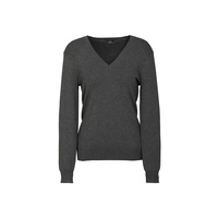 Ladies V-Neck Pullover Black 3XL