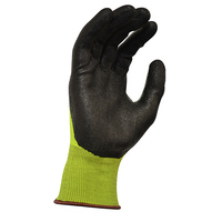 Black Knight Gripmaster Hi-Vis Yellow Synthetic Glove Nitrile Coated Medium 12x Pack