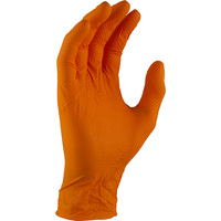 ORANGE SHIELD Extra Heavy Duty Disposable Nitrile Gloves Box 100 Medium 10x Pack