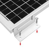 MOBI 4PCS Solar Panel Z Brackets Aluminum Mounting Set For Flat Curved Roof