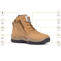 Mongrel Boots Zipsider Boot AU/UK 3 (US 4) Black