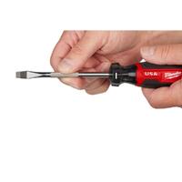 Milwaukee Slotted 6mm (1/4") x 101mm USA Made Cushion Grip Screwdriver MT206