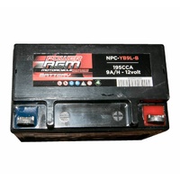 Power AGM 12V 9AH 180CCAs Motorcycle Battery