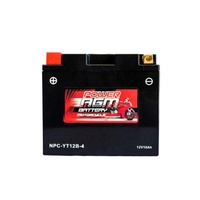 Power AGM 12V 10AH 240CCAs Motorcycle Battery