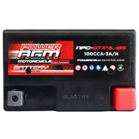 Power AGM 12V 3AH 100CCAs Motorcycle Battery