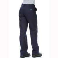 WORKIT Womens Regular Weight Cotton Drill Work Pants Navy 6