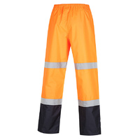 WORKIT Hi-Vis Wet Weather 2 Tone Taped Rain Pants Orange/Navy 2XL