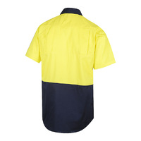 WORKIT Hi-Vis 2 Tone Lightweight Short Sleeve Shirt Orange/Navy 2XL