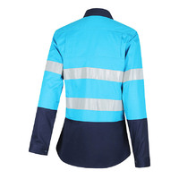 WORKIT Hi-Vis Womens 2 Tone Lightweight Taped Shirt Orange 10